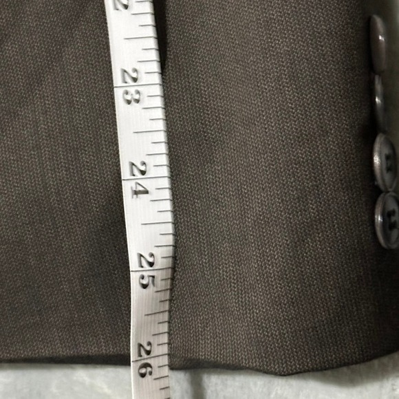 Lubiam Mens Brown‎ Solid Italian Made Virgin Wool 2pc Suit 40L Jacket 33x31 Pant - Picture 12 of 16